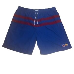 Five Four Ferry Classic Swim Trunks Red Blue Men’s Size 40 Board Shorts